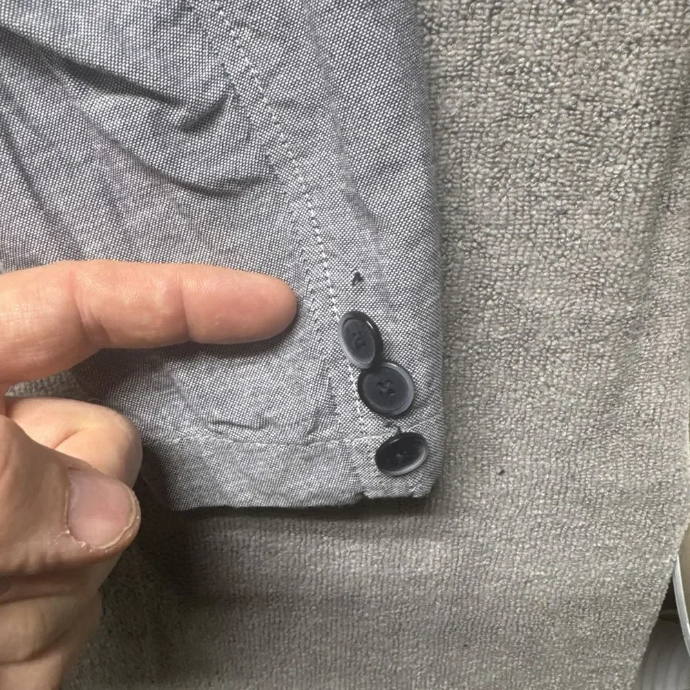 Kinloch Anderson Tweed Jacket 36R‎ Blazer Gray 2 Button Refined Luxury Designer